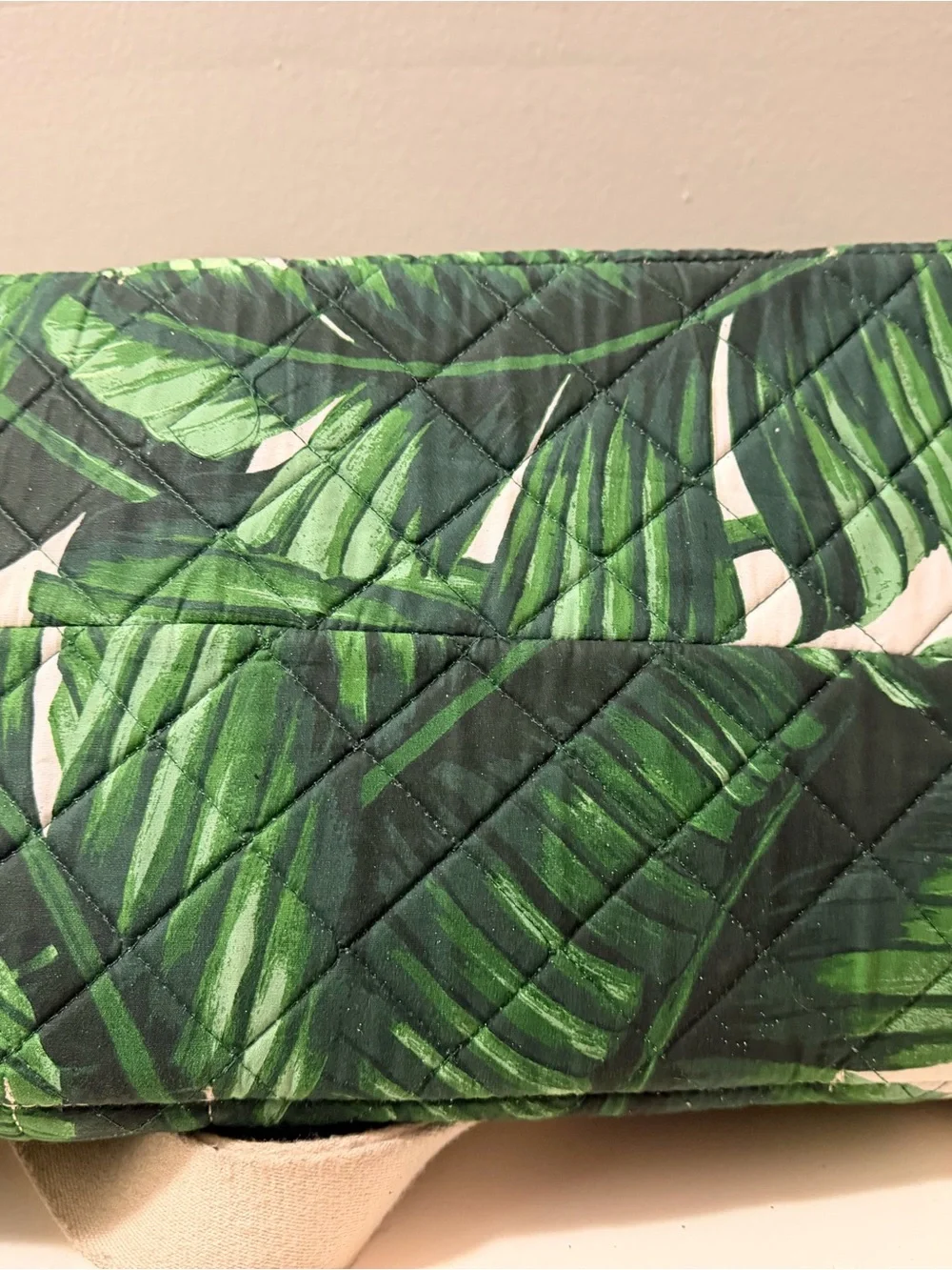 Green Tropical Quilted Tote